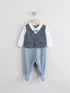 Navy Smart Bow Tie Baby Sleepsuit (0mths-2yrs) - Navy / 12-18 Months (80-86cm)