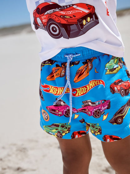 Hot Wheels Rash Vest and Swim Shorts Set (3mths-7yrs) - Size 3-6 Months (62-68cm)