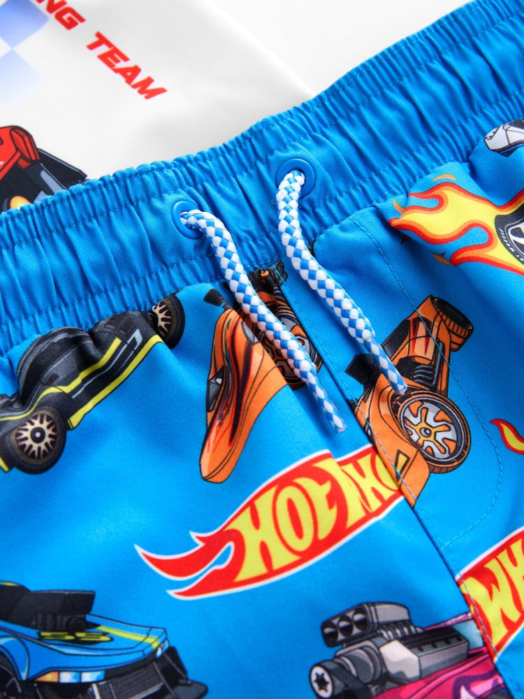 Hot Wheels Rash Vest and Swim Shorts Set (3mths-7yrs) - Size 3-6 Months (62-68cm)