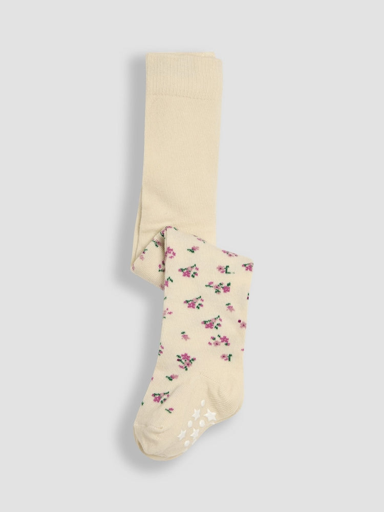 JoJo Maman Bébé Pastel Pink 2-Pack Cotton Rich Tights - Size Up To 6 Months (50 - 68cm)