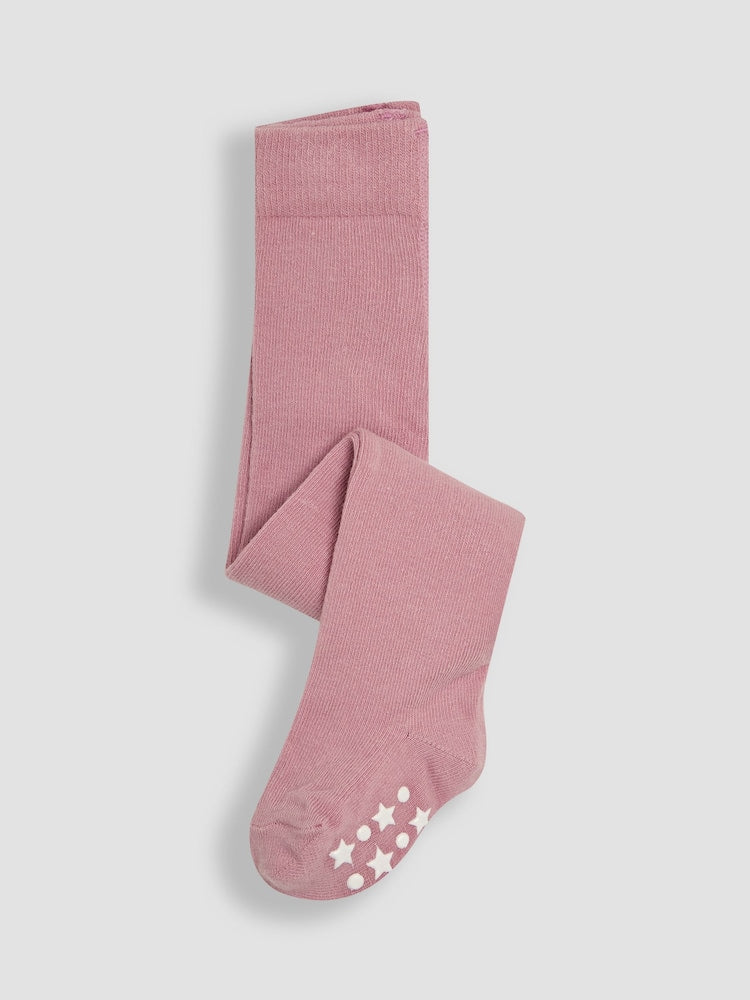 JoJo Maman Bébé Pastel Pink 2-Pack Cotton Rich Tights - Size Up To 6 Months (50 - 68cm)
