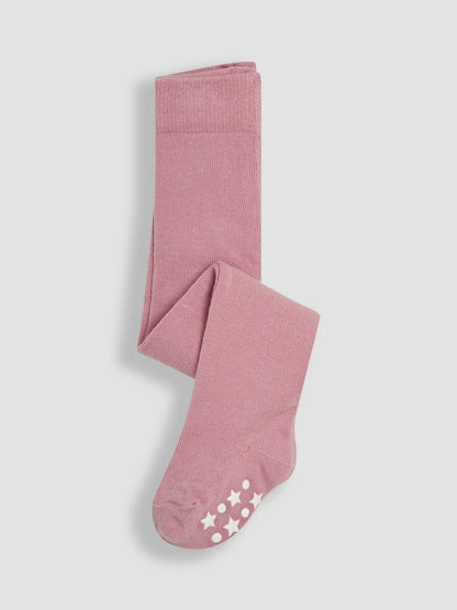 JoJo Maman Bébé Pastel Pink 2-Pack Cotton Rich Tights - Size Up To 6 Months (50 - 68cm)