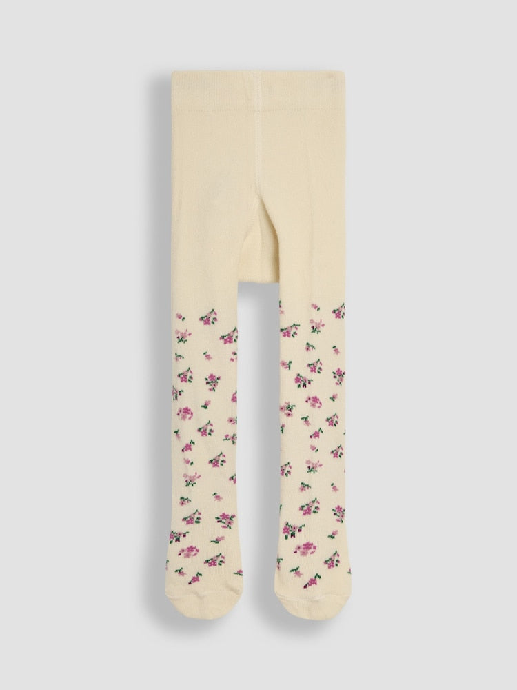 JoJo Maman Bébé Pastel Pink 2-Pack Cotton Rich Tights - Size Up To 6 Months (50 - 68cm)