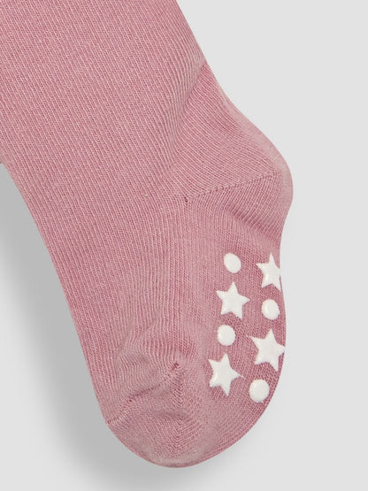 JoJo Maman Bébé Pastel Pink 2-Pack Cotton Rich Tights - Size Up To 6 Months (50 - 68cm)