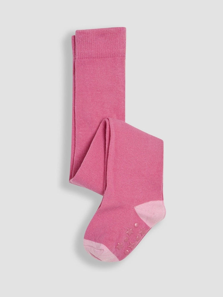 JoJo Maman Bébé Pink Cotton Rich Unicorn Tights 2 Pack - Size Up To 6 Months (50 - 68cm)