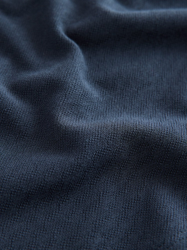 Navy Textured Short Sleeve Polo Shirt And Shorts Set (3mths-7yrs)