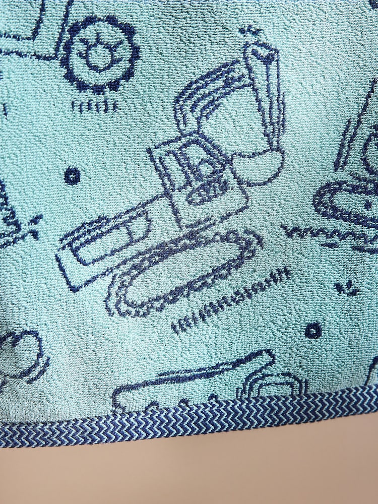 Blue Kids 100% Cotton Towels - Size Hand Towel (90cm x 50cm)