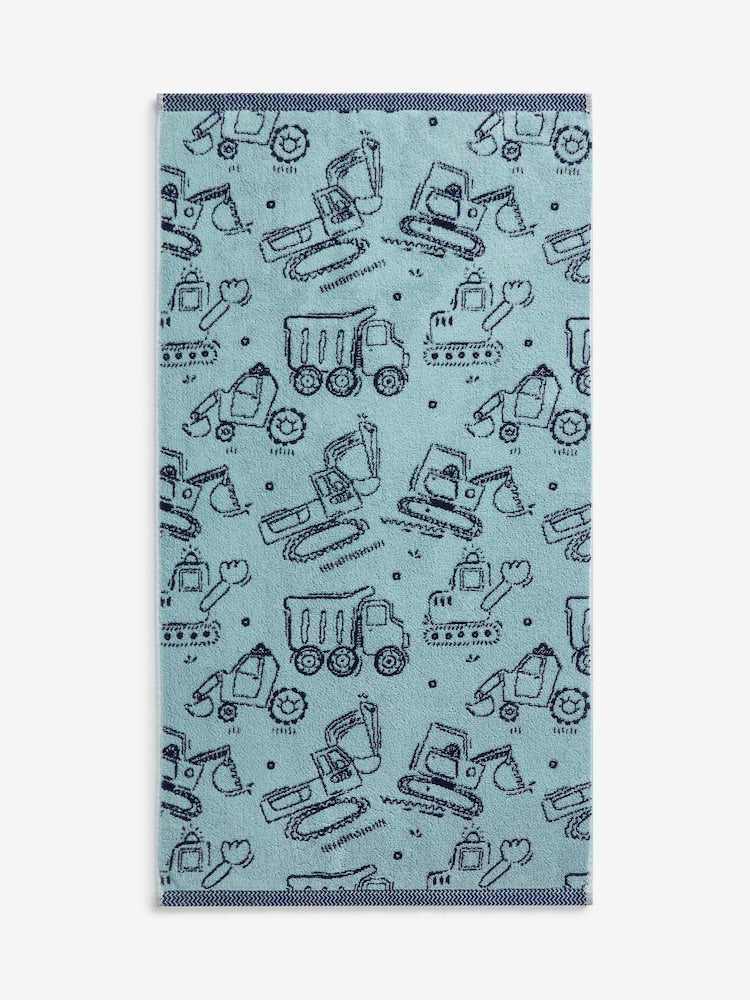 Blue Kids 100% Cotton Towels - Size Hand Towel (90cm x 50cm)