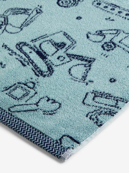 Blue Kids 100% Cotton Towels - Size Hand Towel (90cm x 50cm)