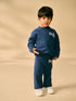 Navy Blue Knitted Crew Neck Jumper and Joggers Set (3mths-7yrs) - Navy Blue / 12-18 Months (80-86cm)
