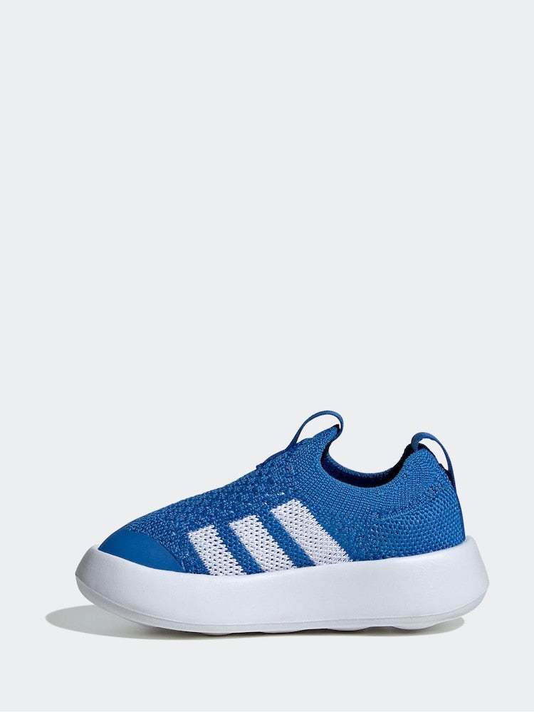 adidas Blue Bubblecomfy Slip On Infant Trainers