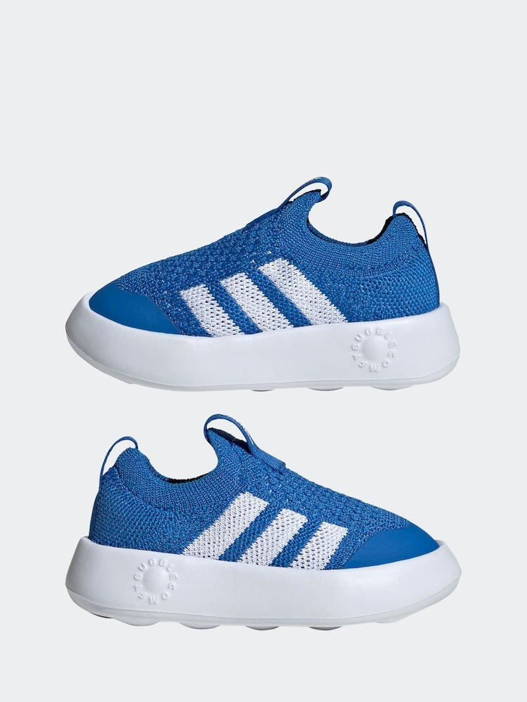 adidas Blue Bubblecomfy Slip On Infant Trainers