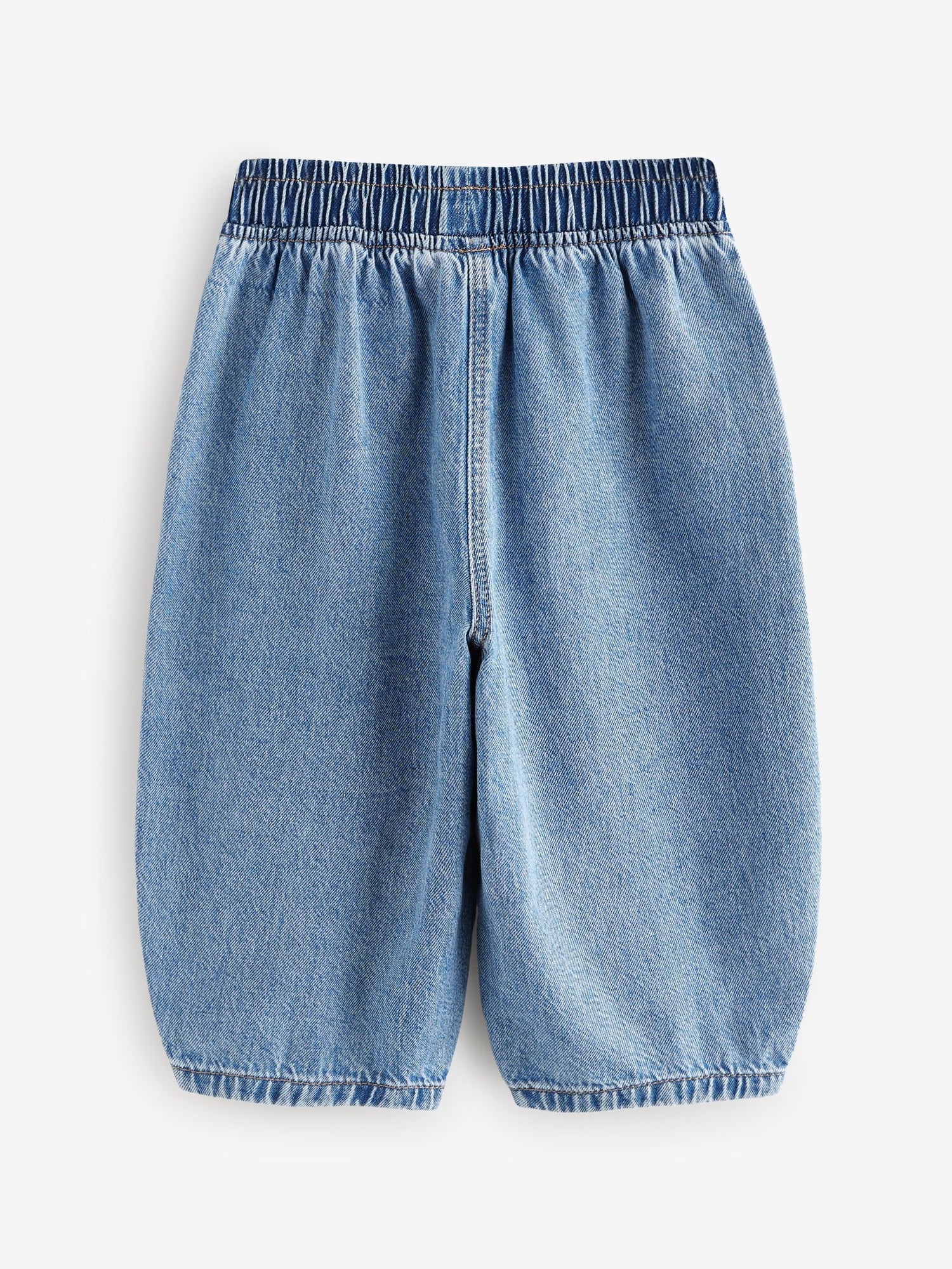 Mid Blue Denim Barrel 100% Cotton Jeans (3mths-7yrs) - Size 3-6 Months (62-68cm)