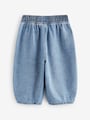 Mid Blue Denim Barrel 100% Cotton Jeans (3mths-7yrs) - Size 3-6 Months (62-68cm)