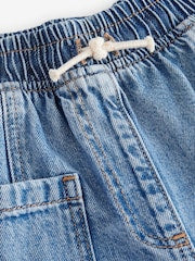 Mid Blue Denim Barrel 100% Cotton Jeans (3mths-7yrs) - Size 3-6 Months (62-68cm)