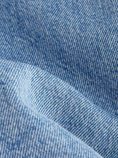 Mid Blue Denim Barrel 100% Cotton Jeans (3mths-7yrs) - Size 3-6 Months (62-68cm)