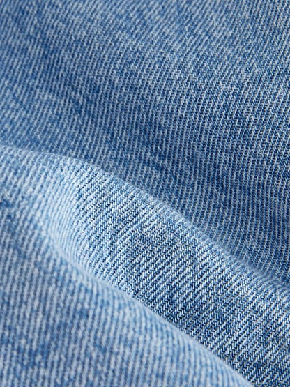 Mid Blue Denim Barrel 100% Cotton Jeans (3mths-7yrs) - Size 3-6 Months (62-68cm)