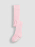 JoJo Maman Bébé Pale Pink Cable Ribbed Tights - Size Up To 6 Months (50 - 68cm) - Pale Pink