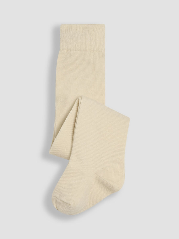 JoJo Maman Bébé Natural 2-Pack Cotton Rich Tights - Size Up To 6 Months (50 - 68cm)