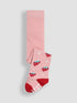 JoJo Maman Bébé Red Cotton Rich Fruit Tights - Size Up To 6 Months (50 - 68cm)