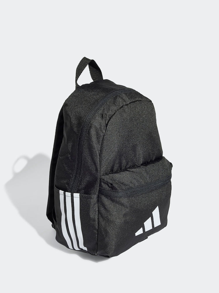 adidas Black 3 Bar Kids Backpack - Size One