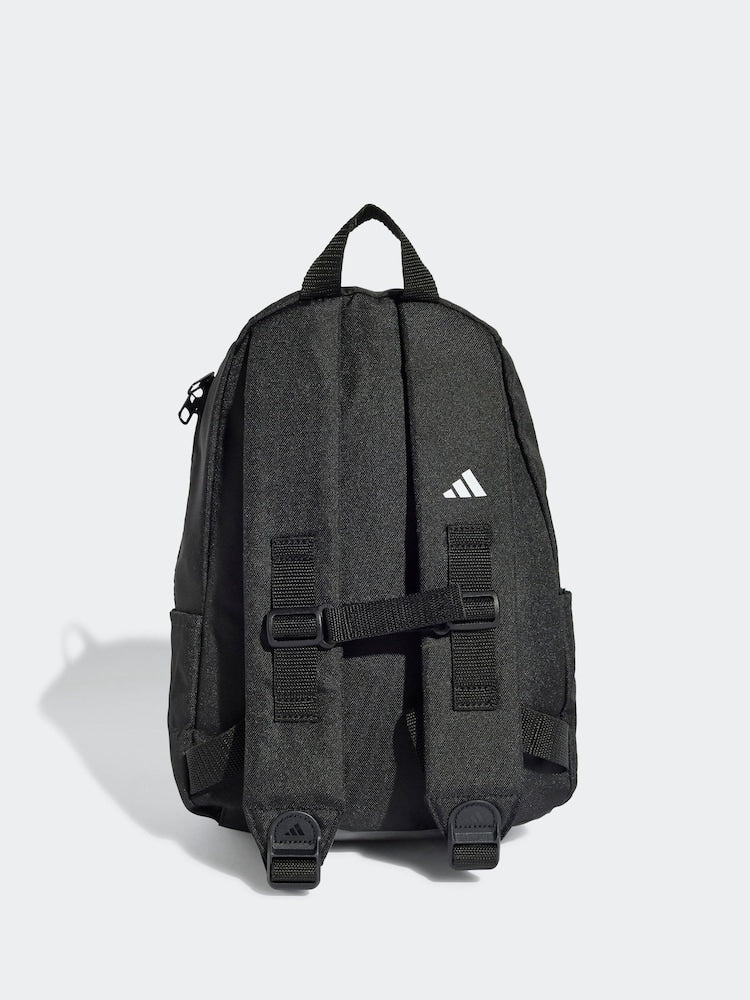 adidas Black 3 Bar Kids Backpack - Size One