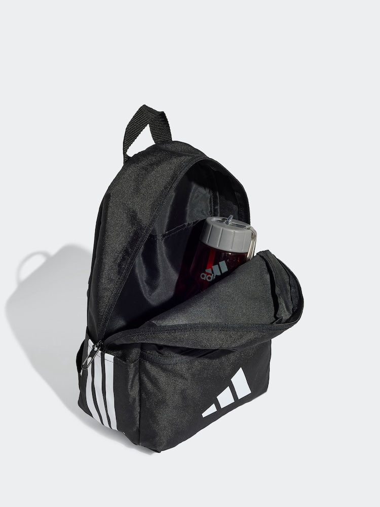 adidas Black 3 Bar Kids Backpack - Size One
