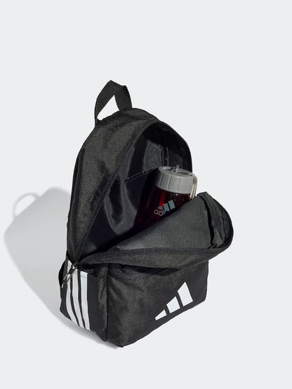 adidas Black 3 Bar Kids Backpack - Size One
