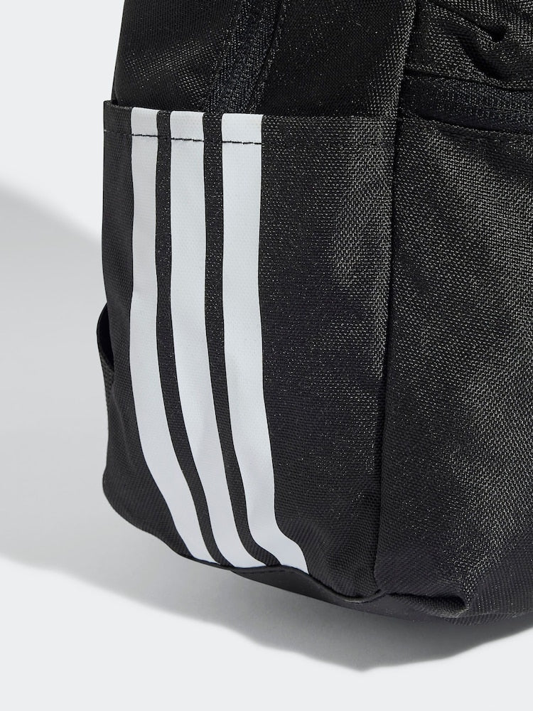 adidas Black 3 Bar Kids Backpack - Size One