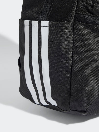 adidas Black 3 Bar Kids Backpack - Size One