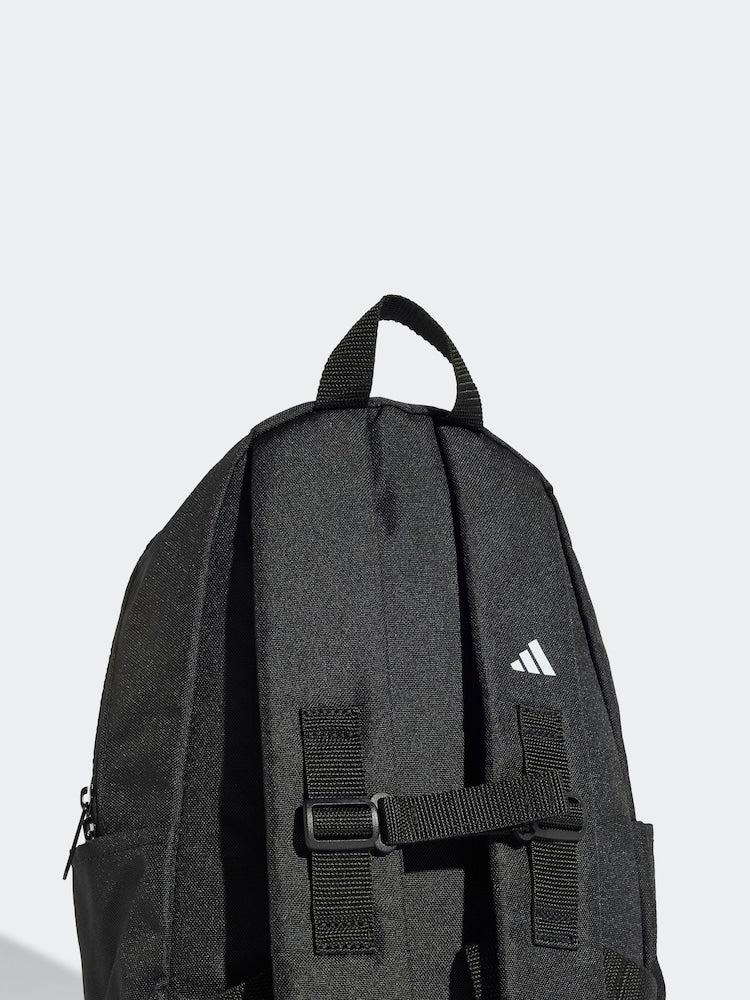 adidas Black 3 Bar Kids Backpack - Size One