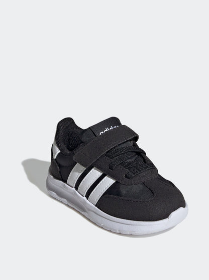 adidas Black/White Run 70s 2.0 Hook and Loop Infant Trainers