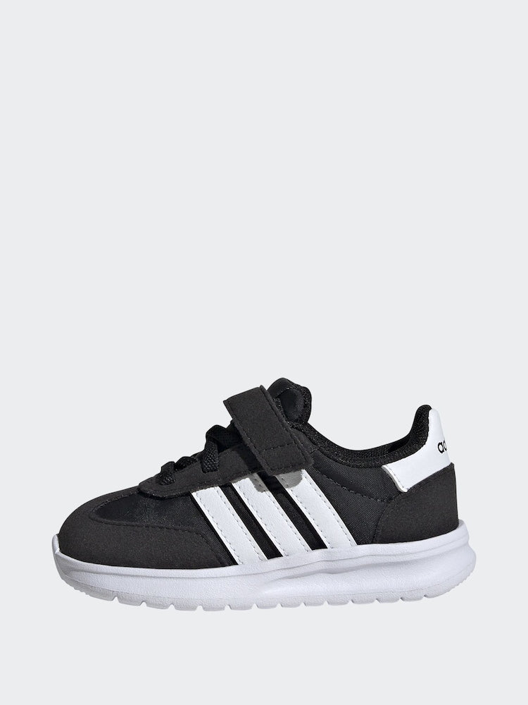 adidas Black/White Run 70s 2.0 Hook and Loop Infant Trainers