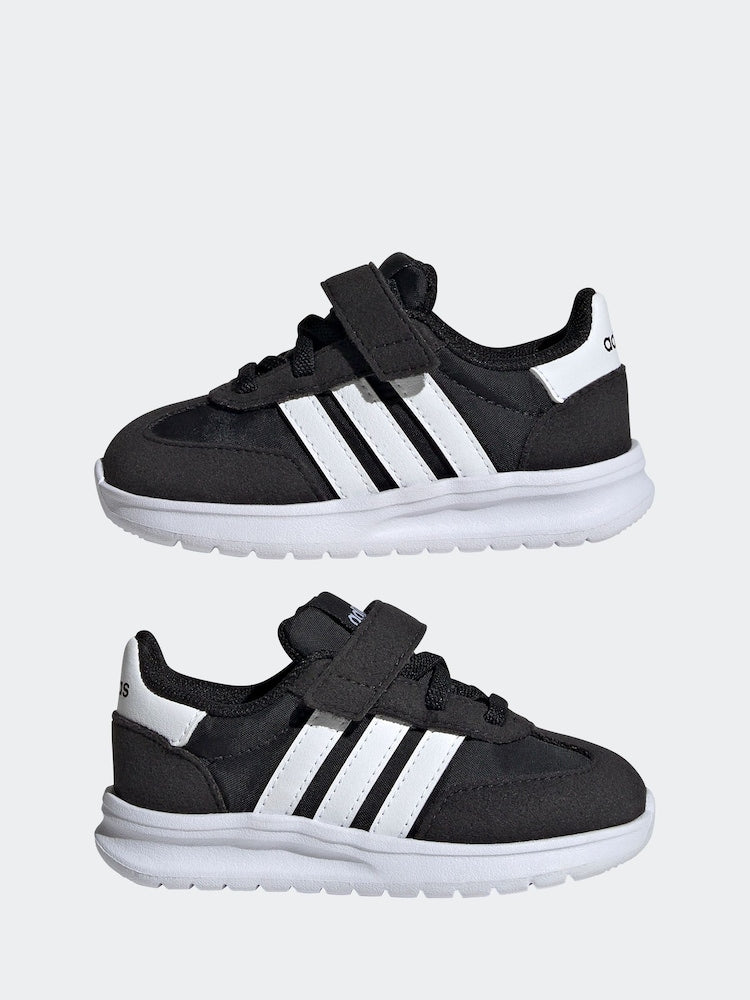 adidas Black/White Run 70s 2.0 Hook and Loop Infant Trainers