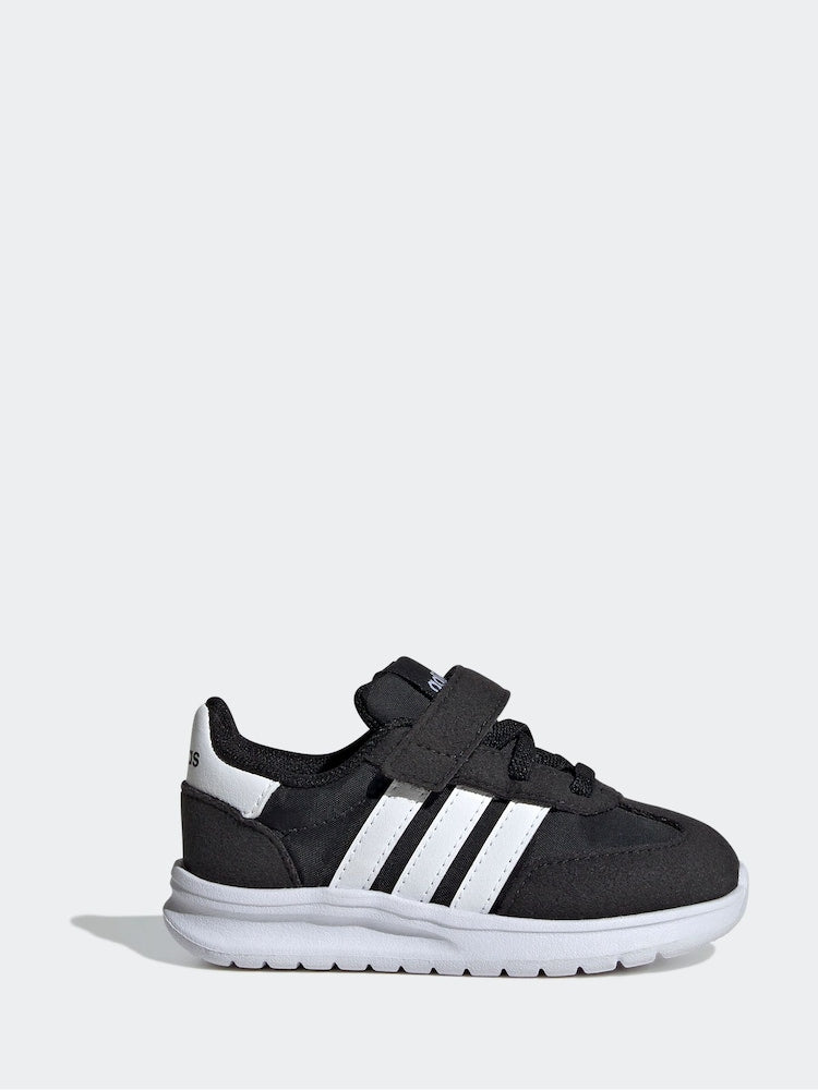 adidas Black/White Run 70s 2.0 Hook and Loop Infant Trainers