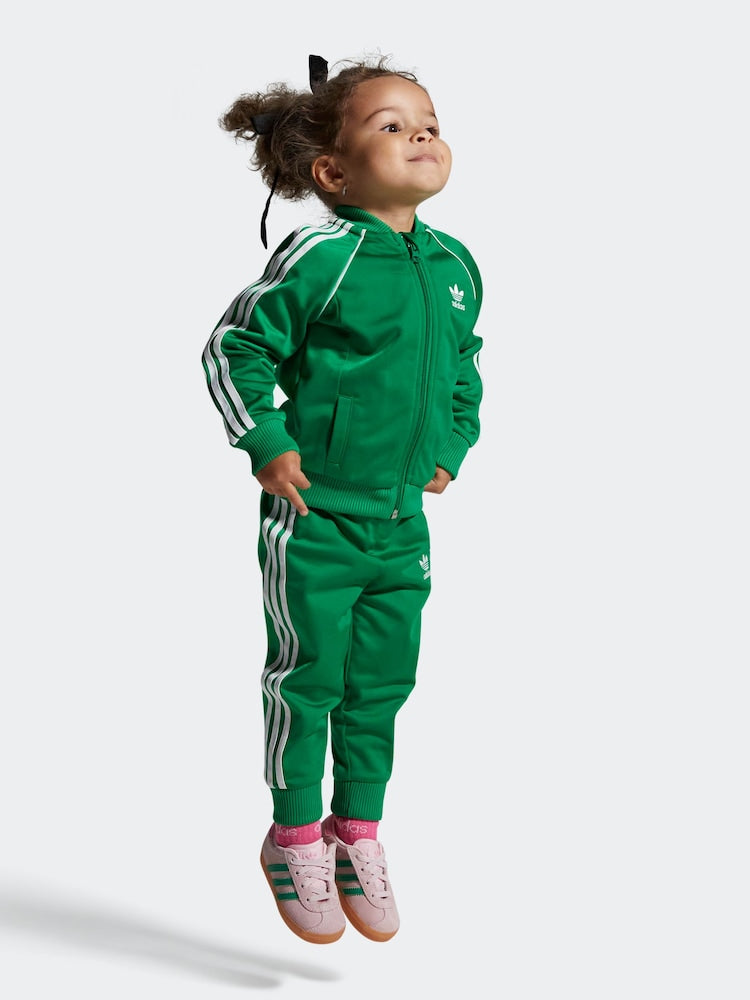 adidas Originals Pink/Green Gazelle Comfort Closure Elastic Laces Infant Trainers