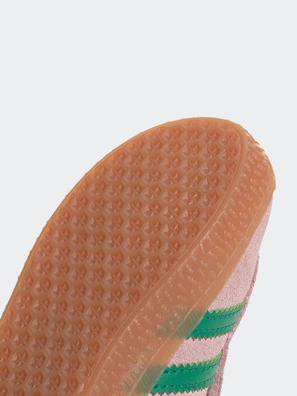adidas Originals Pink/Green Gazelle Comfort Closure Elastic Laces Infant Trainers