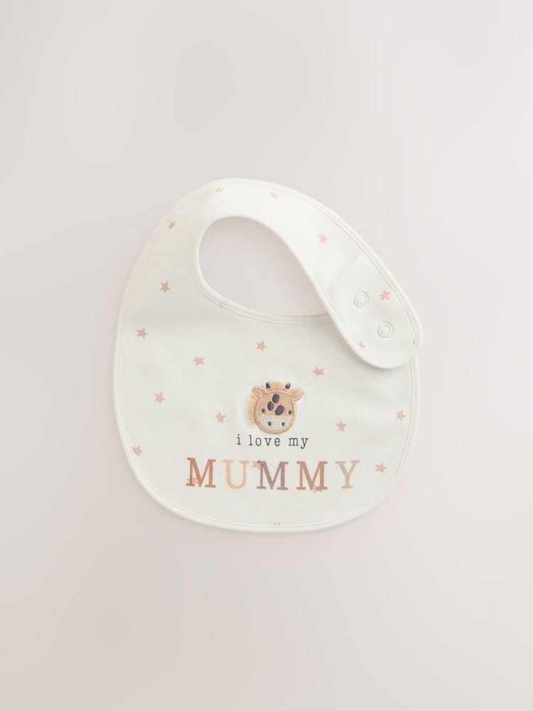 Neutral Character I Love My Mummy/Daddy Baby Bibs 2 Pack