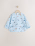 Blue Dino Jungle Weaning And Feeding Sleeved Bib - Size 6-12 Months (68-80cm)