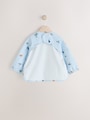 Blue Dino Jungle Weaning And Feeding Sleeved Bib - Size 6-12 Months (68-80cm)