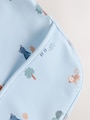 Blue Dino Jungle Weaning And Feeding Sleeved Bib - Size 6-12 Months (68-80cm)