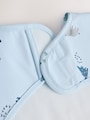 Blue Dino Jungle Weaning And Feeding Sleeved Bib - Size 6-12 Months (68-80cm)
