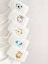 White Character Embroidered Roll Top Socks 5 Pack - Size 50cm (First Size) - White Character