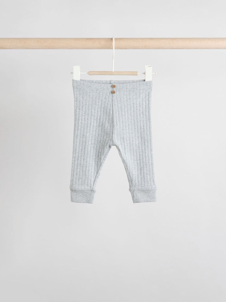Mono/Neutral Baby Leggings 4 Pack (0mths-3yrs) - Size Up to 1 Month (56cm)