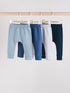 Blue Baby Leggings 4 Pack (0mths-3yrs) - Size 50cm (First Size) - Blue