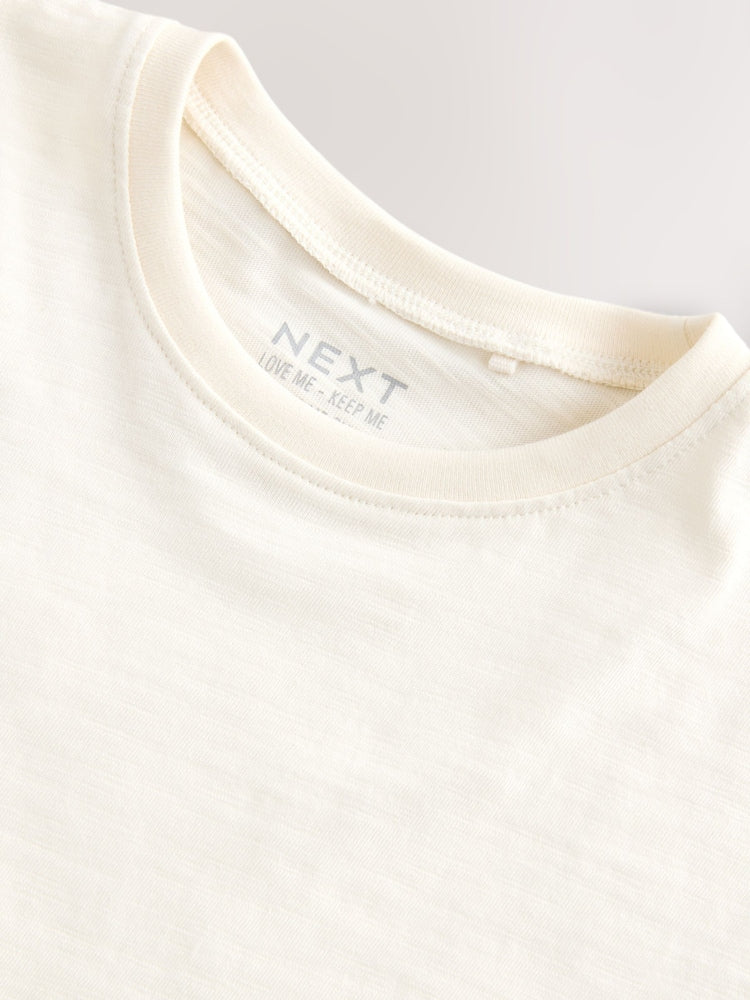 White Short Sleeve Peplum T-Shirt (3mths-7yrs)