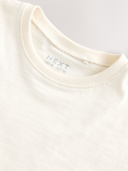 White Short Sleeve Peplum T-Shirt (3mths-7yrs)