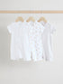 White 100% Cotton Two Way Zip Romper Sleepsuits 3 Pack (0mths-3yrs) - 12-18 Months (80-86cm)