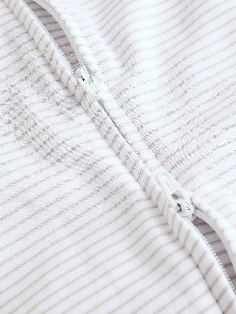 White 100% Cotton Two Way Zip Romper Sleepsuits 3 Pack (0mths-3yrs)