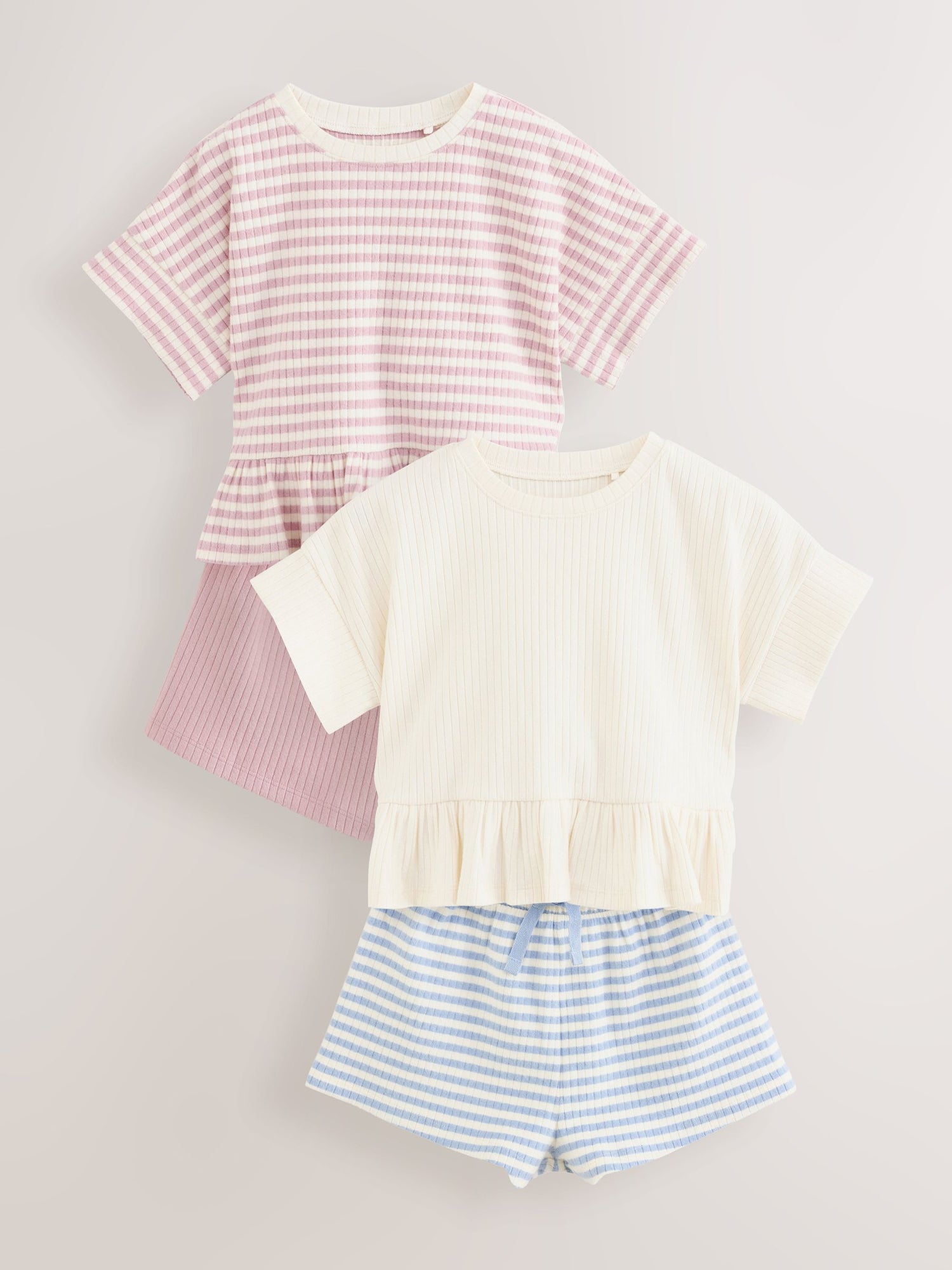 Pink T-Shirt &amp; Short 2 Pack Set (3mths-7yrs) - Size 3-6 Months (62-68cm) - Default 1